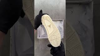 Air Jordan 4 Retro Sail Metallic Gold Unboxing [upl. by Accalia875]