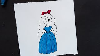 girl drawing for kids how to draw a cute girl step by step cute drawing drawing girl video [upl. by Eelram]