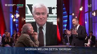 Belpietro e Travaglio parlano di Giorgia Meloni o solo Giorgia  Accordi e Disaccordi [upl. by Ashla]