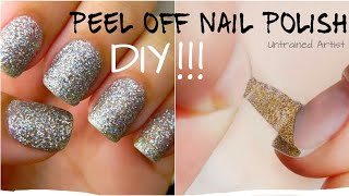 DIY Peel off Nail Polish  Aka Halal nail polish  Untrained Artist [upl. by Delisle533]