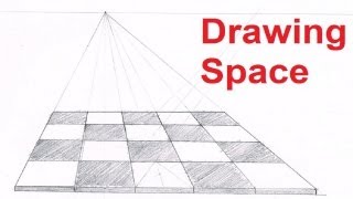 One Point Perspective Drawing Tutorials  How To Draw Space In Perspective [upl. by Cesar]