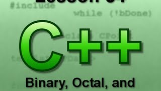 C Console Lesson 54 Binary Octal and Hexadecimal [upl. by Caia]