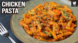 Chicken Pasta  Penne Chicken Pasta  Desi Masala Pasta With Indian Style Pasta Sauce  Get Curried [upl. by Lesirg]