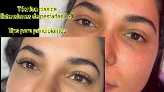 Tutorial Extensiones de pestañas Pelo a Pelo Técnica Clásica para Principiantes [upl. by Blumenfeld]