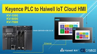 Haiwell IoT Cloud HMI to Keyence PLC KV100050007500 [upl. by Evante]