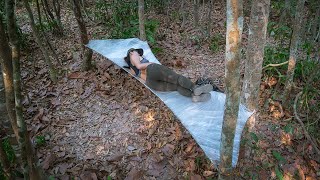 Solo Winter Bushcraft Camping Make From Plastic Wrap  Bushcraft Skills  Survival Camping Alone [upl. by Dominique697]