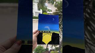 Blue skies night view✨🚂 art minisartgallery shorts youtube taubatauba [upl. by Aviv]