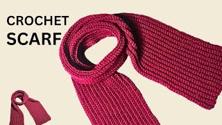 Crochet Scarf Tutorial for absolute beginners  Crosia se Muffler kaise banaen [upl. by Eentrok]