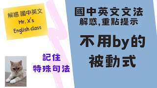 不用by的被動式 國中英文文法基礎文法 解惑重點提示 [upl. by Gisser]