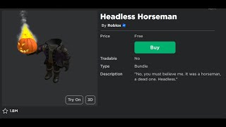 HEADLESS IS COMPLETELY FREE  Roblox [upl. by Dougherty]