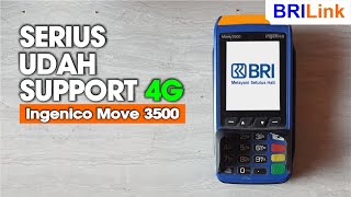 Review Mesin EDC Ingenico Move 3500 Support 4G  BRILink 57 [upl. by Sivartal]