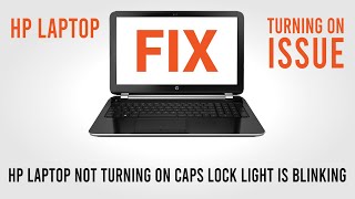 HP Laptop not turning on Caps Lock Light is Blinking fix Laptop wont turn on power light is on fix [upl. by Winter]