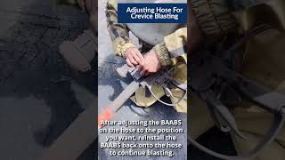 Adjusting Blast Hose With BAABS schmidt abrasives amphiblast [upl. by Aiuqenehs]