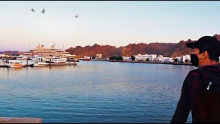 Muttrah corniche Muscat  Oman  4k  walking tour of mutrah corniche in Evening time Urdu Hindi [upl. by Yoshiko518]