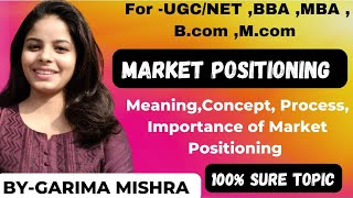 MarketProduct Positioning  Meaning Concept Importance Process of Marketing Positioning [upl. by Cohlier355]