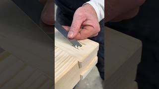 Square peg through a bridle joint woodworking [upl. by Ramedlav]