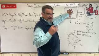 Mechanics of Materials Lesson 48  Stress Transformations Using the Equation Method [upl. by Franciskus]