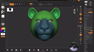 ZBrush Sculpting Timelapse3d sculpting lion ring [upl. by Brandais]