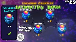 Universe Gauntlet  VŠECHNY COINY Geometry Dash 22 [upl. by Cand]