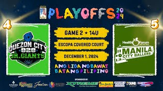 JUNIOR MPBL SEASON 2 PLAYOFFS  Quezon City vs Manila  14U  December 1 2024 [upl. by Doscher]