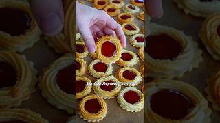 MarzipanHagebuttePlätzchen 🍪 Sorte 530 backen rezept recipe bake plätzchenbacken christmas [upl. by Barron]