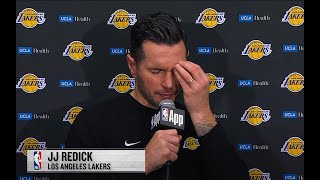 JJ Redick GETS HONEST About Lakers after Loss to TWolves  Lakers Postgame Interview [upl. by Ennaerb]