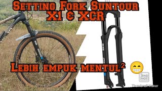 Setting Fork Suntour X1  XCR jadi empuk poll 🔥 [upl. by Ahlgren666]