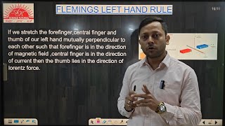 FLEMINGS LEFT HAND RULE ELECTROMAGNETISM [upl. by Yeldud]