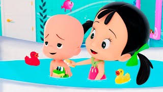 Bath Song with Cuquin New and more Songs for your kids  Cleo amp Cuquin [upl. by Noryd]