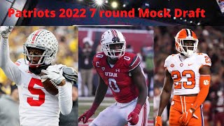 New England Patriots 7Rd 2022 Mock Draft Do the Patriots find a WR1 and get younger on defense [upl. by Avah761]