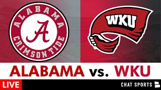 Alabama vs Western Kentucky Live Streaming Scoreboard PlayByPlay Highlights  2024 CFB Week 1 [upl. by Sonitnatsnok]