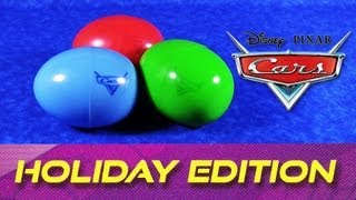 Cars 2 Holiday Edition Surprise Easter Eggs Diecast Cars DisneyPixar 2007 Toys [upl. by Templia]