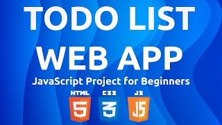 JavaScript Project For Beginners  TODO LIST APP [upl. by Aihsekal]