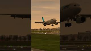 Air Transat Landing In Style At Prague Airport worldofairports aviationgame shorts planespotting [upl. by Aidan]