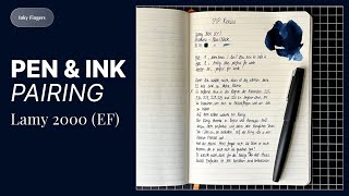 PIP Review  The perfect Pairing for my new job  Lamy 2000 EF amp Diamine BlueBlack [upl. by Muller]