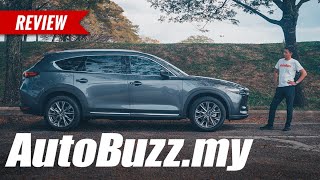 Mazda CX8 22L High turbo diesel 7seater SUV review  AutoBuzzmy [upl. by Ricard]