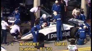 HD Very first refuelling pitstop in F1 Piquet 1982 LIVE COMMENTARY [upl. by Fairfax379]