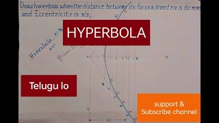 HOW TO DRAW HYPERBOLA IN ENGINEERING DRAWING [upl. by Nerraf83]