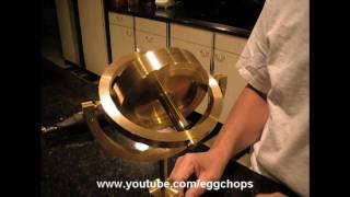 Large Brass Gyroscope Demonstration HD [upl. by Anelhtac331]