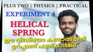 Helical spring oscillation method plus two Physics Practical [upl. by Hgielra]