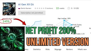 EA AI Gen XII v25 Build 1422 PROFIT AUTOMATIC TRADING TOP Forex AdvisorsForex Craack Pro [upl. by Annatnas289]