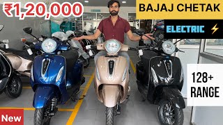 New 2023 BAJAJ CHETAK EV  ₹12 Lakh  Full Steel Premium Body  All detail Review [upl. by Meredith]