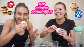 WE DID THE 10000 CALORIE CHALLENGE  girls vs food  a 46 minute fast food mukbang xox [upl. by Morgana350]