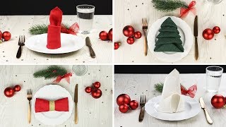 Make Your Dining Extra Festive With ChristmasThemed Napkin Folding [upl. by Joellyn]