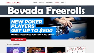 Bovada Freerolls – Build a Free Poker Bankroll [upl. by Atoiganap]