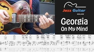 Georgia on my Mind  Jazz Guitar Chord Melody Arrangement [upl. by Raval]