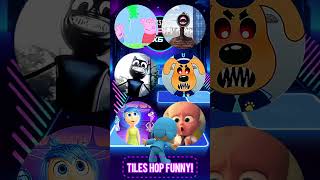 Peppa Pig Siren Head Cartoon Cat Sheriff Labrador Exe Inside Out Baby Boss Tiles Hop [upl. by Ymer20]