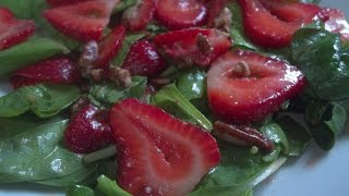 Ensalada de Espinacas y Fresa MUY SALUDABLE Y NUTRITIVA [upl. by Laeira259]