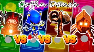 🟢 Choo Choo Charles vs Metal Sonic exe vs Siren Head vs Spider House Head 🌟Who is best Tiles Hop [upl. by Muncey]