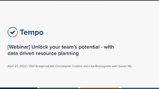 Webinar Unlock your teams potential with datadriven resource planning [upl. by Bever421]